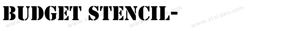 Budget Stencil字体转换